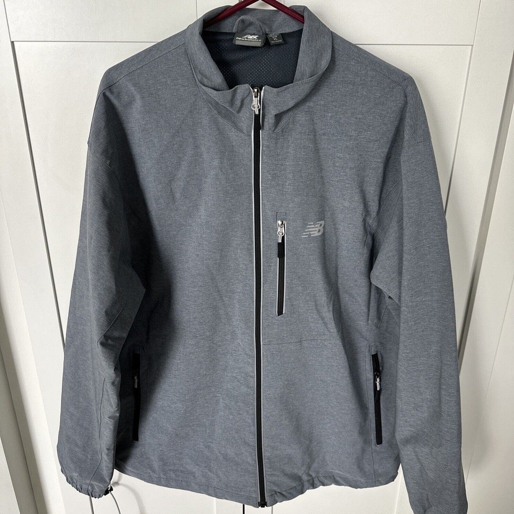 Men's New Balance Full Zip Athletic Jacket Size XL Gray